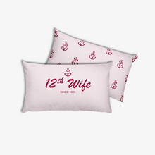 12th Wife Light Grayish Pink Decorative Pillow, Collection Pirate Tales-Tamed Winds-tshirt-shop-and-sailing-blog-www-tamedwinds-com