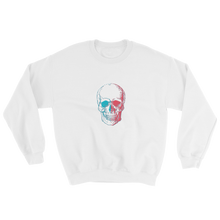 3D Skull Unisex Crewneck Sweatshirt, Collection Jolly Roger-White-S-Tamed Winds-tshirt-shop-and-sailing-blog-www-tamedwinds-com