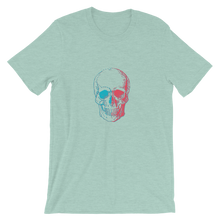 3D Skull Unisex T-Shirt, Collection Jolly Roger-Heather Prism Dusty Blue-S-Tamed Winds-tshirt-shop-and-sailing-blog-www-tamedwinds-com