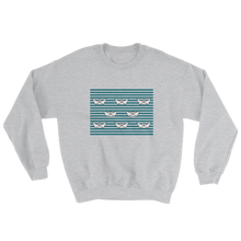 8 Paper Boats Unisex Crewneck Sweatshirt, Collection Origami Boat-Sport Grey-S-Tamed Winds-tshirt-shop-and-sailing-blog-www-tamedwinds-com