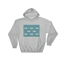 8 Paper Boats Unisex Hooded Sweatshirt, Collection Origami Boat-Sport Grey-S-Tamed Winds-tshirt-shop-and-sailing-blog-www-tamedwinds-com