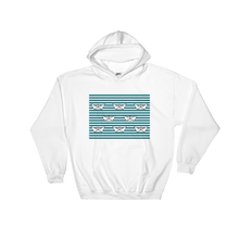8 Paper Boats Unisex Hooded Sweatshirt, Collection Origami Boat-White-S-Tamed Winds-tshirt-shop-and-sailing-blog-www-tamedwinds-com