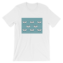 8 Paper Boats Unisex T-Shirt, Collection Origami Boat-White-S-Tamed Winds-tshirt-shop-and-sailing-blog-www-tamedwinds-com