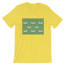 8 Paper Boats Unisex T-Shirt, Collection Origami Boat-Yellow-S-Tamed Winds-tshirt-shop-and-sailing-blog-www-tamedwinds-com