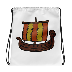 Ancient Greek Odysseus Ship Drawstring Bag, Collection Ships & Boats-Tamed Winds-tshirt-shop-and-sailing-blog-www-tamedwinds-com