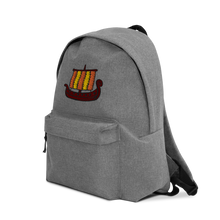 Ancient Greek Odysseus Ship Embroidered Backpack, Collection Ships & Boats-Tamed Winds-tshirt-shop-and-sailing-blog-www-tamedwinds-com