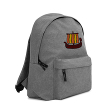 Ancient Greek Odysseus Ship Embroidered Backpack, Collection Ships & Boats-Tamed Winds-tshirt-shop-and-sailing-blog-www-tamedwinds-com