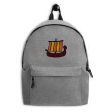 Ancient Greek Odysseus Ship Embroidered Backpack, Collection Ships & Boats-Tamed Winds-tshirt-shop-and-sailing-blog-www-tamedwinds-com