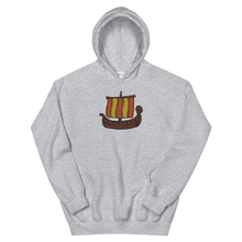 Ancient Greek Odysseus Ship Unisex Hooded Sweatshirt, Collection Ships & Boats-Sport Grey-S-Tamed Winds-tshirt-shop-and-sailing-blog-www-tamedwinds-com