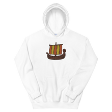 Ancient Greek Odysseus Ship Unisex Hooded Sweatshirt, Collection Ships & Boats-White-S-Tamed Winds-tshirt-shop-and-sailing-blog-www-tamedwinds-com