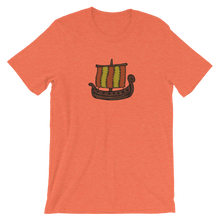 Ancient Greek Odysseus Ship Unisex T-Shirt, Collection Ships & Boats-Heather Orange-S-Tamed Winds-tshirt-shop-and-sailing-blog-www-tamedwinds-com