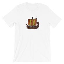 Ancient Greek Odysseus Ship Unisex T-Shirt, Collection Ships & Boats-White-XS-Tamed Winds-tshirt-shop-and-sailing-blog-www-tamedwinds-com