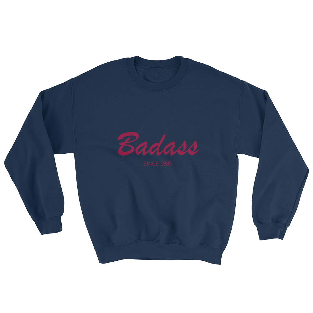 Badass Unisex Crewneck Sweatshirt, Collection Nicknames-Navy-S-Tamed Winds-tshirt-shop-and-sailing-blog-www-tamedwinds-com