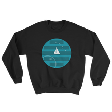 Big Dipper Unisex Crewneck Sweatshirt, Collection Fjaka-Black-S-Tamed Winds-tshirt-shop-and-sailing-blog-www-tamedwinds-com