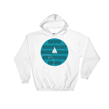 Big Dipper Unisex Hooded Sweatshirt, Collection Fjaka-White-S-Tamed Winds-tshirt-shop-and-sailing-blog-www-tamedwinds-com