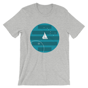 Big Dipper Unisex T-Shirt, Collection Fjaka-Athletic Heather-S-Tamed Winds-tshirt-shop-and-sailing-blog-www-tamedwinds-com