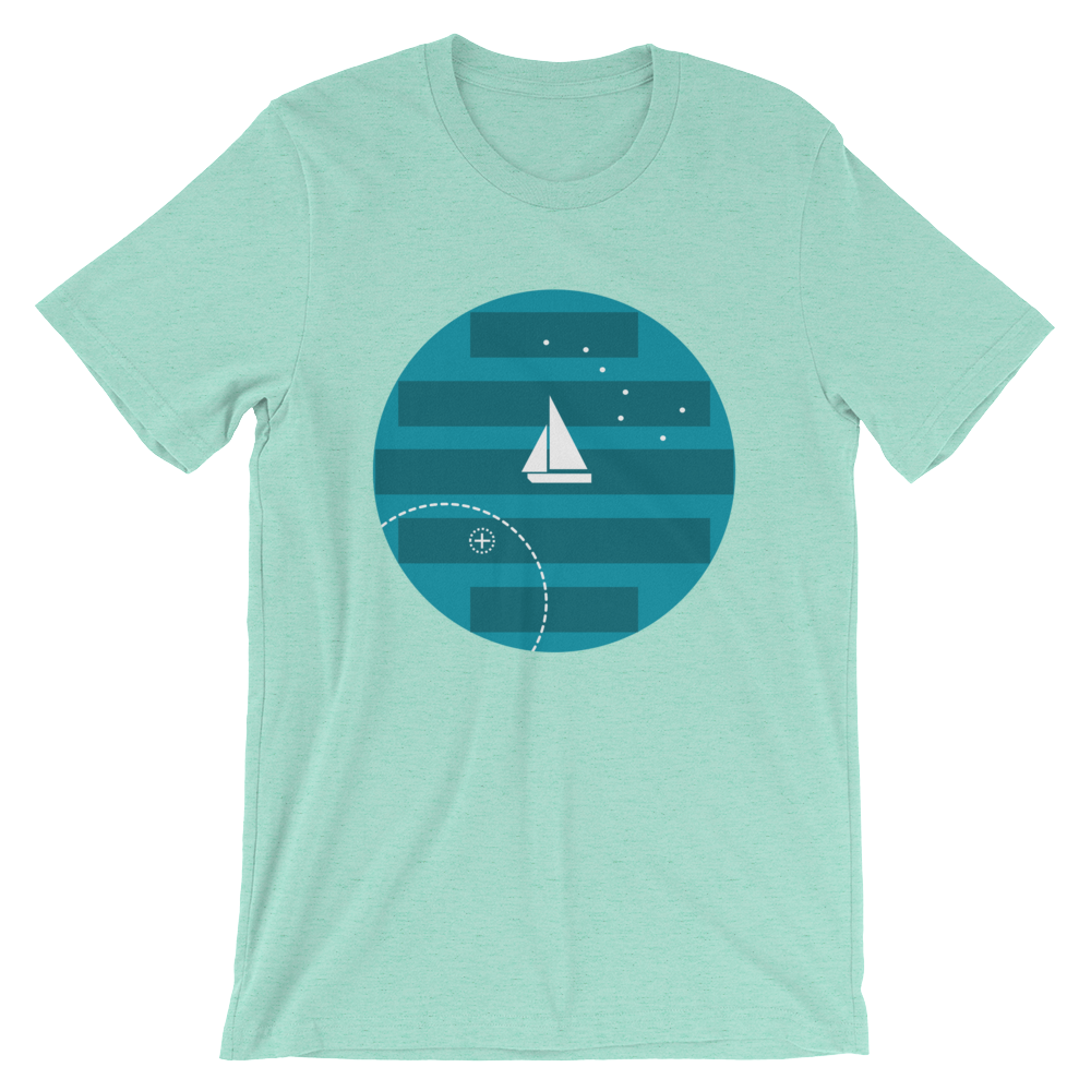 Big Dipper Unisex T-Shirt, Collection Fjaka-Heather Mint-S-Tamed Winds-tshirt-shop-and-sailing-blog-www-tamedwinds-com