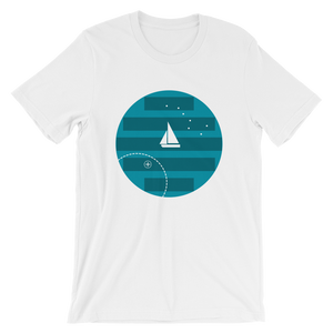 Big Dipper Unisex T-Shirt, Collection Fjaka-White-S-Tamed Winds-tshirt-shop-and-sailing-blog-www-tamedwinds-com