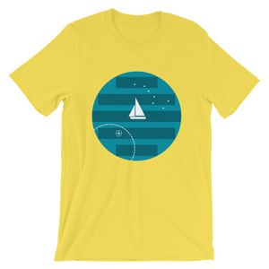Big Dipper Unisex T-Shirt, Collection Fjaka-Yellow-S-Tamed Winds-tshirt-shop-and-sailing-blog-www-tamedwinds-com