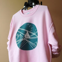 Blue Stormy Big Dipper Unisex Crewneck Sweatshirt, Collection Fjaka-Tamed Winds-tshirt-shop-and-sailing-blog-www-tamedwinds-com
