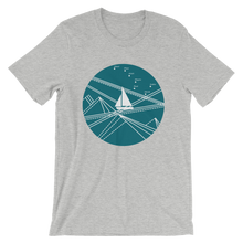 Blue Stormy Big Dipper Unisex T-Shirt, Collection Fjaka-Athletic Heather-S-Tamed Winds-tshirt-shop-and-sailing-blog-www-tamedwinds-com