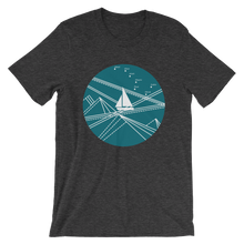 Blue Stormy Big Dipper Unisex T-Shirt, Collection Fjaka-Dark Grey Heather-S-Tamed Winds-tshirt-shop-and-sailing-blog-www-tamedwinds-com