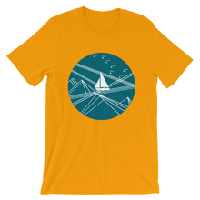 Blue Stormy Big Dipper Unisex T-Shirt, Collection Fjaka-Gold-S-Tamed Winds-tshirt-shop-and-sailing-blog-www-tamedwinds-com