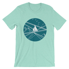 Blue Stormy Big Dipper Unisex T-Shirt, Collection Fjaka-Heather Mint-S-Tamed Winds-tshirt-shop-and-sailing-blog-www-tamedwinds-com