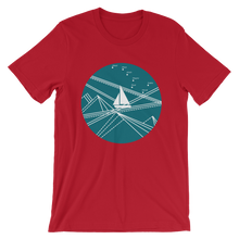 Blue Stormy Big Dipper Unisex T-Shirt, Collection Fjaka-Red-S-Tamed Winds-tshirt-shop-and-sailing-blog-www-tamedwinds-com