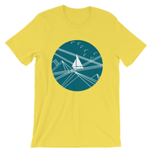 Blue Stormy Big Dipper Unisex T-Shirt, Collection Fjaka-Yellow-S-Tamed Winds-tshirt-shop-and-sailing-blog-www-tamedwinds-com