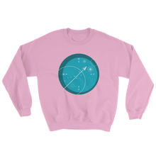 Compass Unisex Crewneck Sweatshirt, Collection Fjaka-Light Pink-S-Tamed Winds-tshirt-shop-and-sailing-blog-www-tamedwinds-com