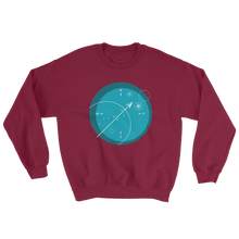 Compass Unisex Crewneck Sweatshirt, Collection Fjaka-Maroon-S-Tamed Winds-tshirt-shop-and-sailing-blog-www-tamedwinds-com