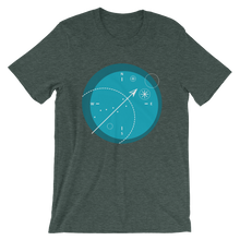 Compass Unisex T-Shirt, Collection Fjaka-Heather Forest-S-Tamed Winds-tshirt-shop-and-sailing-blog-www-tamedwinds-com