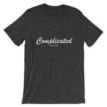 Complicated Unisex T-Shirt, Collection Nicknames-Dark Grey Heather-S-Tamed Winds-tshirt-shop-and-sailing-blog-www-tamedwinds-com