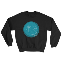 Deep Blue Unisex Crewneck Sweatshirt, Collection Fjaka-Black-S-Tamed Winds-tshirt-shop-and-sailing-blog-www-tamedwinds-com