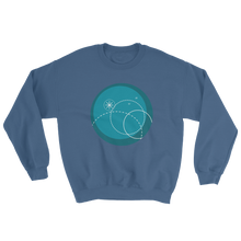 Deep Blue Unisex Crewneck Sweatshirt, Collection Fjaka-Indigo Blue-S-Tamed Winds-tshirt-shop-and-sailing-blog-www-tamedwinds-com