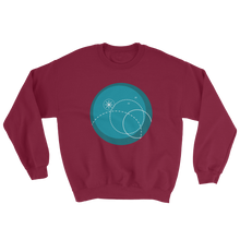 Deep Blue Unisex Crewneck Sweatshirt, Collection Fjaka-Maroon-S-Tamed Winds-tshirt-shop-and-sailing-blog-www-tamedwinds-com