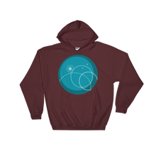 Deep Blue Unisex Hooded Sweatshirt, Collection Fjaka-Maroon-S-Tamed Winds-tshirt-shop-and-sailing-blog-www-tamedwinds-com