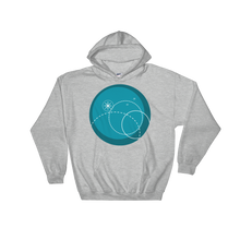 Deep Blue Unisex Hooded Sweatshirt, Collection Fjaka-Sport Grey-S-Tamed Winds-tshirt-shop-and-sailing-blog-www-tamedwinds-com