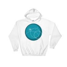 Deep Blue Unisex Hooded Sweatshirt, Collection Fjaka-White-S-Tamed Winds-tshirt-shop-and-sailing-blog-www-tamedwinds-com
