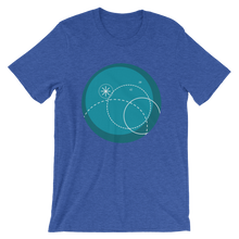 Deep Blue Unisex T-Shirt, Collection Fjaka-Heather True Royal-S-Tamed Winds-tshirt-shop-and-sailing-blog-www-tamedwinds-com