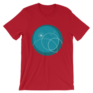 Deep Blue Unisex T-Shirt, Collection Fjaka-Red-S-Tamed Winds-tshirt-shop-and-sailing-blog-www-tamedwinds-com