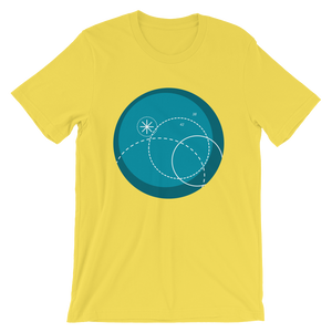 Deep Blue Unisex T-Shirt, Collection Fjaka-Yellow-S-Tamed Winds-tshirt-shop-and-sailing-blog-www-tamedwinds-com