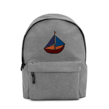 Dinghy Embroidered Backpack, Collection Ships & Boats-Tamed Winds-tshirt-shop-and-sailing-blog-www-tamedwinds-com