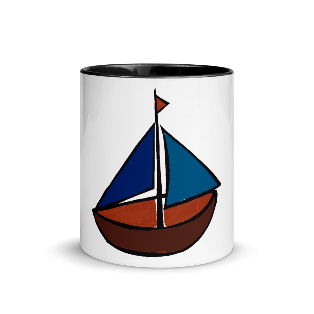Dinghy Mug With Black Color Inside 325 ml, Collection Ships & Boats-Tamed Winds-tshirt-shop-and-sailing-blog-www-tamedwinds-com