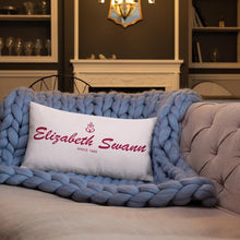 Elizabeth Swann Light Grayish Pink Decorative Pillow, Collection Pirate Tales-Tamed Winds-tshirt-shop-and-sailing-blog-www-tamedwinds-com