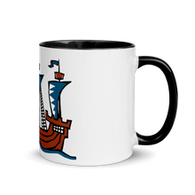 Explorer’s Caravele Flagship Mug With Black Color Inside 325 ml, Collection Ships & Boats-Tamed Winds-tshirt-shop-and-sailing-blog-www-tamedwinds-com