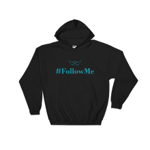 Follow Me Unisex Hooded Sweatshirt, Collection Origami Boat-Black-S-Tamed Winds-tshirt-shop-and-sailing-blog-www-tamedwinds-com