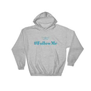 Follow Me Unisex Hooded Sweatshirt, Collection Origami Boat-Sport Grey-S-Tamed Winds-tshirt-shop-and-sailing-blog-www-tamedwinds-com