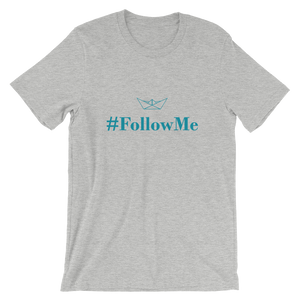 Follow Me Unisex T-Shirt, Collection Origami Boat-Athletic Heather-S-Tamed Winds-tshirt-shop-and-sailing-blog-www-tamedwinds-com